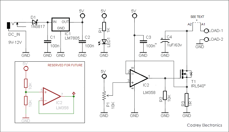 Electronic DC Load Schematic