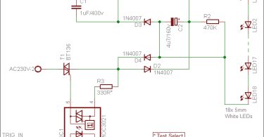 White LED Bulb AC230V - Circuit