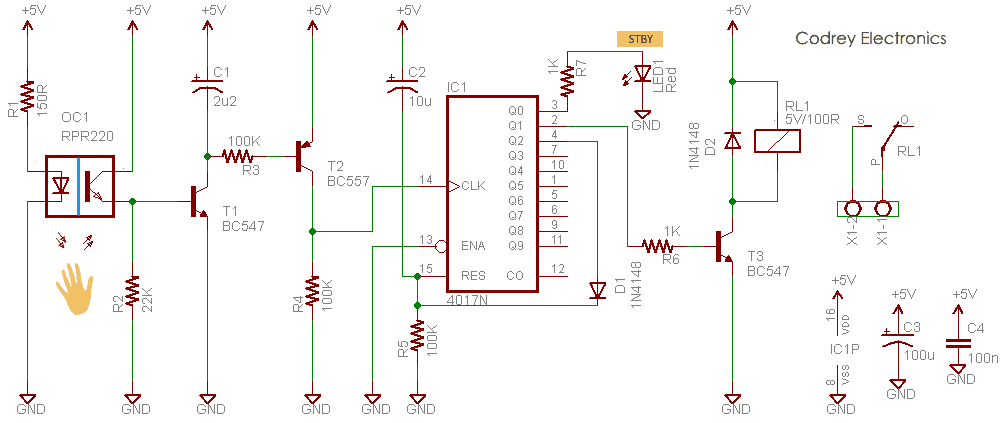 Safe Bathroom Lamp Controller Schematic