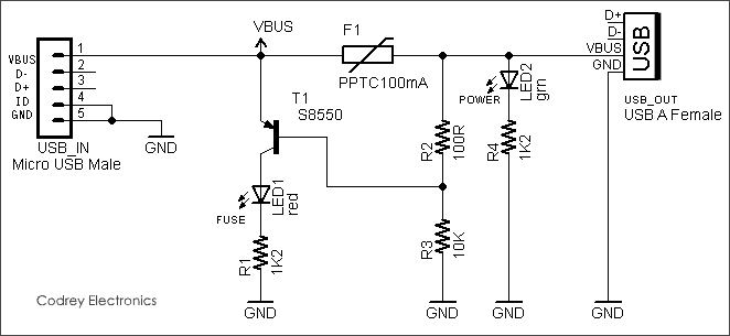 USB otg Adapter Circuit Diagram