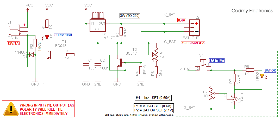 Universal Li-Ion & LiPo Charger - Circuit