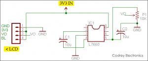 Convert the standard 5V type LCD to 3.3V - Codrey Electronics