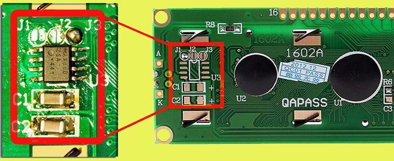 5V to 3V3 16x2 LCD