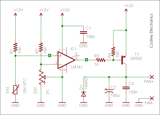 Active Heat sink Controller - Circuit Diagram