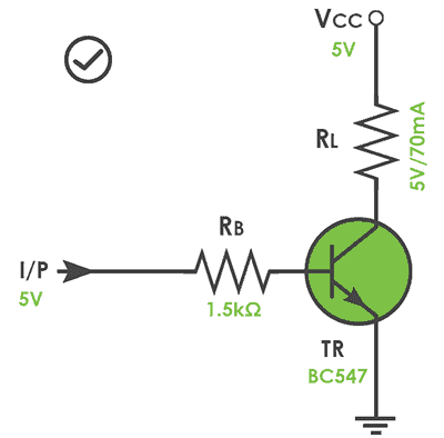 BJT Switch and Microcontroller-Practical Circuit