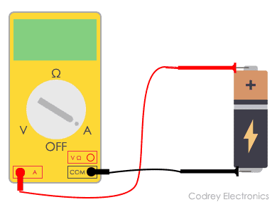 Digital Multimeter - ammeter battery