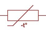 NTC thermistor symbol