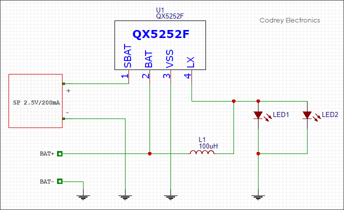Solar LED Road Stud Circuit