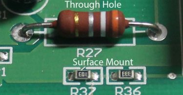 Through hole resistor and SMD resistor
