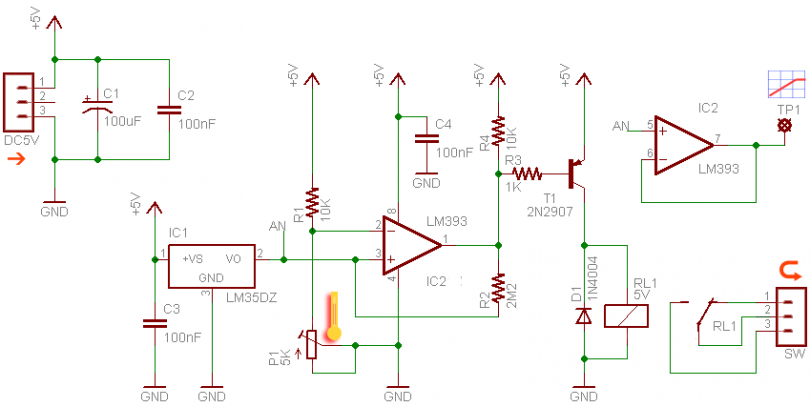 Water Heater Thermostat-Circuit