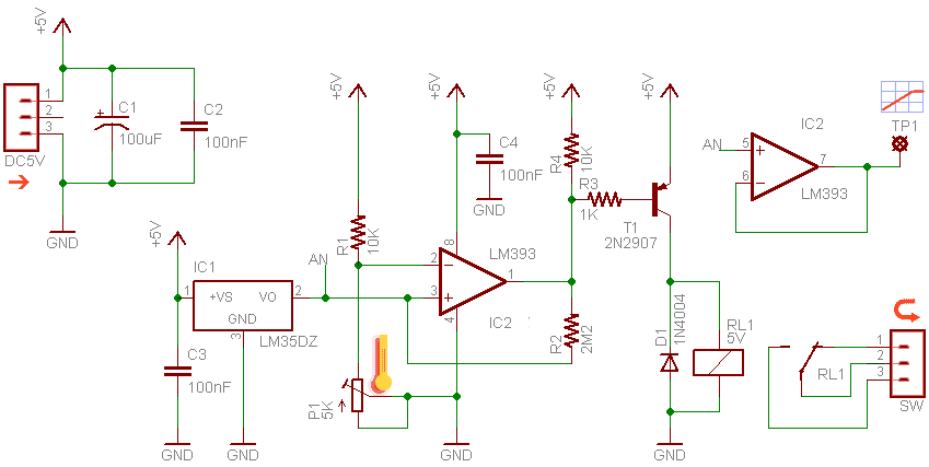 Water Heater Thermostat-Circuit