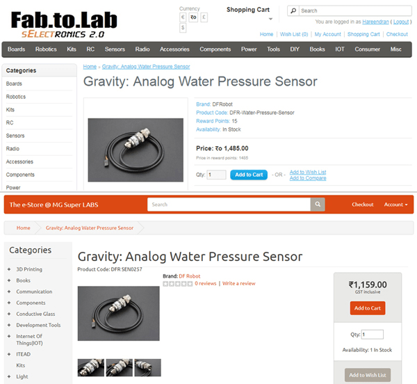 Water Pressure Sensor-Indian Sources