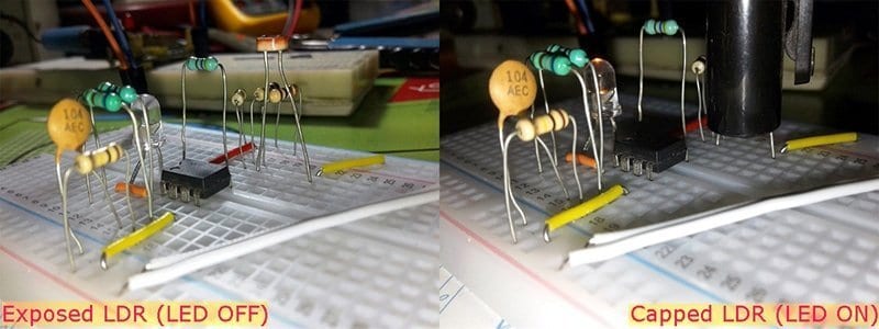 Little LED Night Maker-Breadboard Test