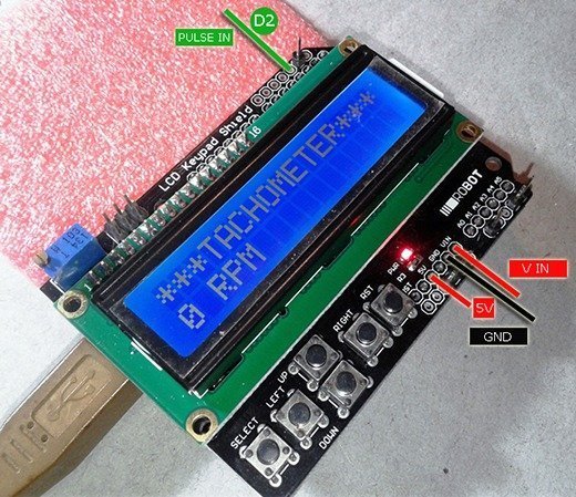Arduino Tachometer-Hardware Setup