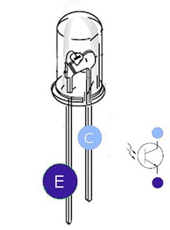 LED Type Phototransistor Pinout