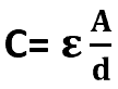 Capacitance of a Capacitor - Formula