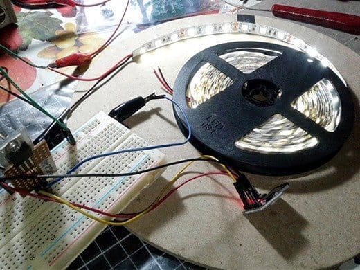 LED Strip Microcontroller-Experimental setup 1