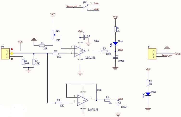 DFR Turbidity Sensor Review-Sensor Module Circuit
