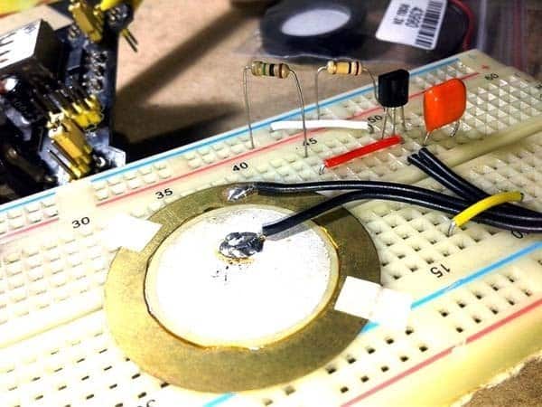 Ultra-Sensitive Knock Sensor-Breadboard Model