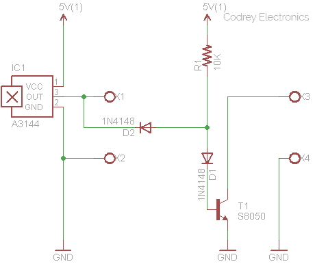 Hall Switch Circuit - Expansible Door Sensor