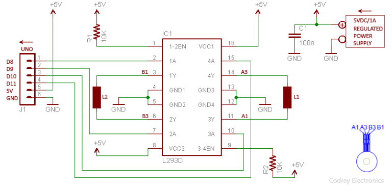 How to Play with a Salvaged Bipolar Stepper Motor? - Codrey Electronics