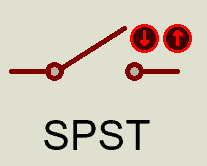 Switches in Electronics - SPST Symbol