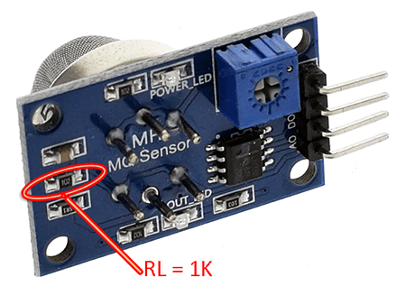 MQ135 Load Resistor Location