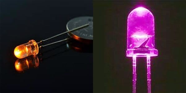 Amber and Pink LED 5mm