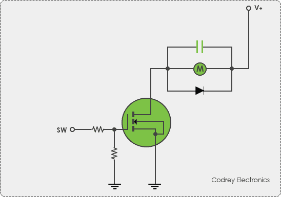Coreless Motor Guide-Simple Mosfet Switch