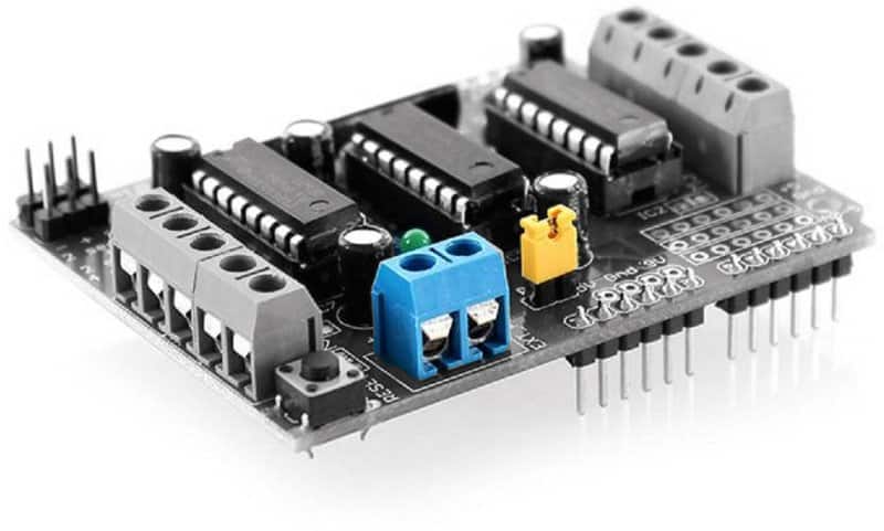 L293D Arduino Shield-External Power and Jumper Points