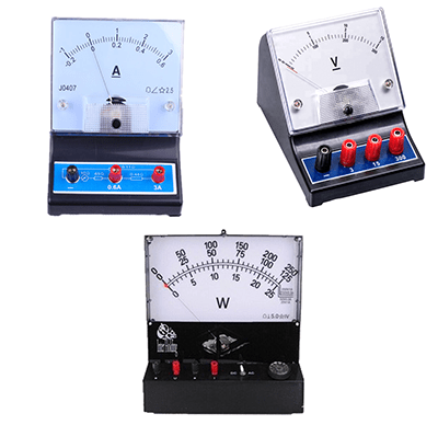 Different analog meter instruments