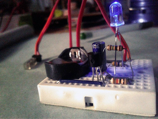 Blue LED Flasher Breadboard