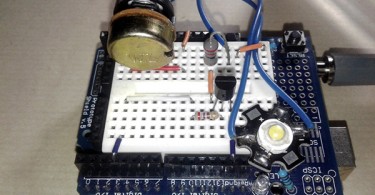 Arduino Stroboscope Lead Breadboard Setup
