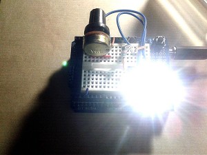 Arduino Stroboscope Lead Breadboard Setup