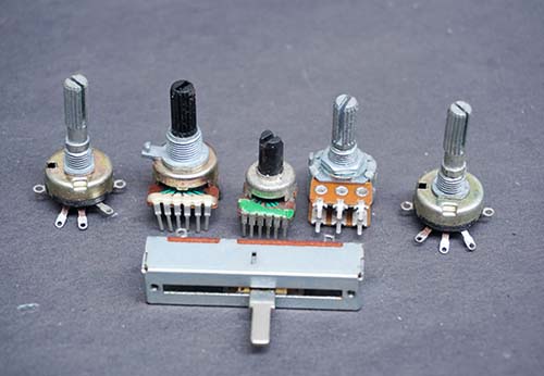 A potentiometer on pins stwww.surfermag.com Stock