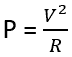 Power rating of Resistor equation