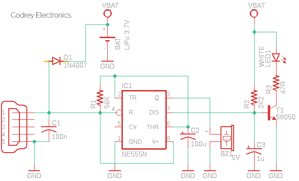 Mains Resumption Alarm Circuit