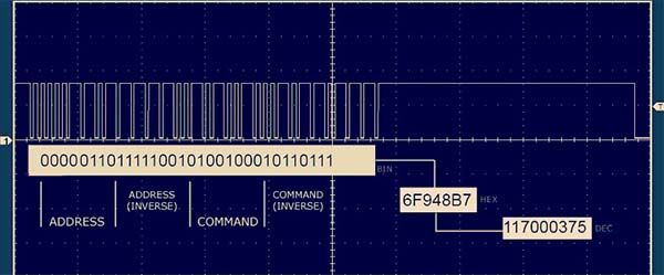 Arduino IR Decoded DSO