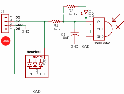 IR NeoPixel Test v1