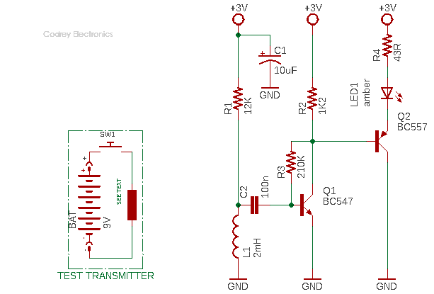 Spark Transmitter Receiver Rx v1 Circuit Diagram