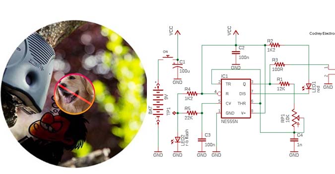 Poor man s Dog Silencer Whistle Circuit Diagram Codrey Electronics