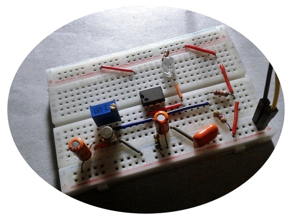 BJT Diode Temperature Breadboard Assembly