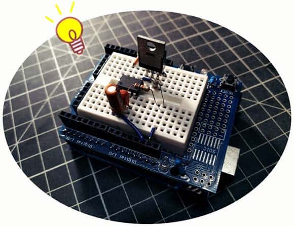 Breadboard Setup Light Flash Gun