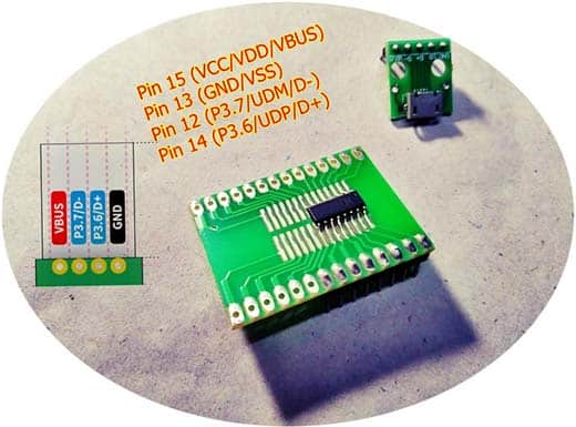 CH551G Easy USB Pinout