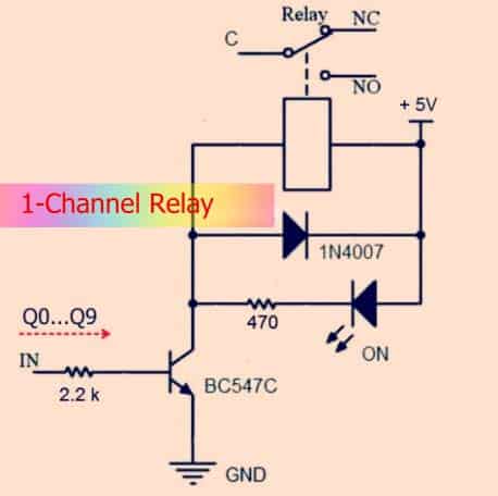 Single Channel Relay Schematic