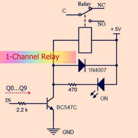 Single Channel Relay Schematic