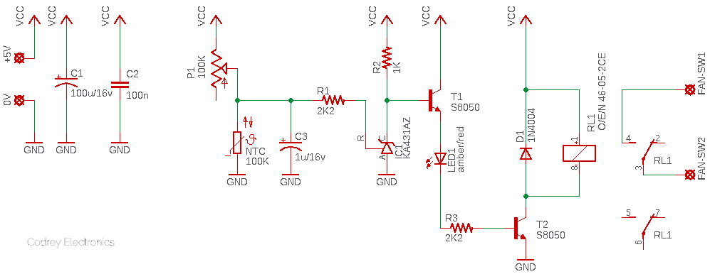 Automatic Thermo Fan Switch Circuit