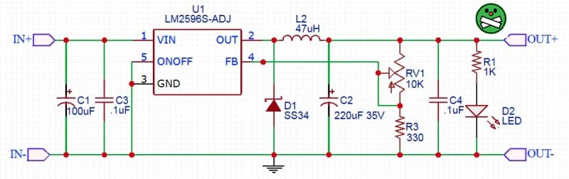 LM2596S Module Scheme