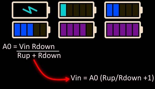 Arduino Battery Status Monitor Calc Sheet 