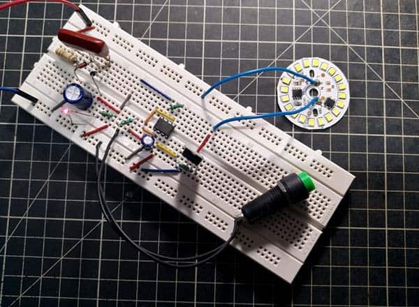 Self-Timing LED Lamp Breadboard DOB LED Test